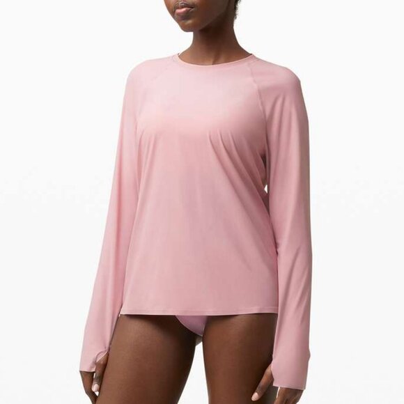 Lululemon Women's Sun Shelter Long Sleeve Rash Guard - Pink - Picture 1 of 9